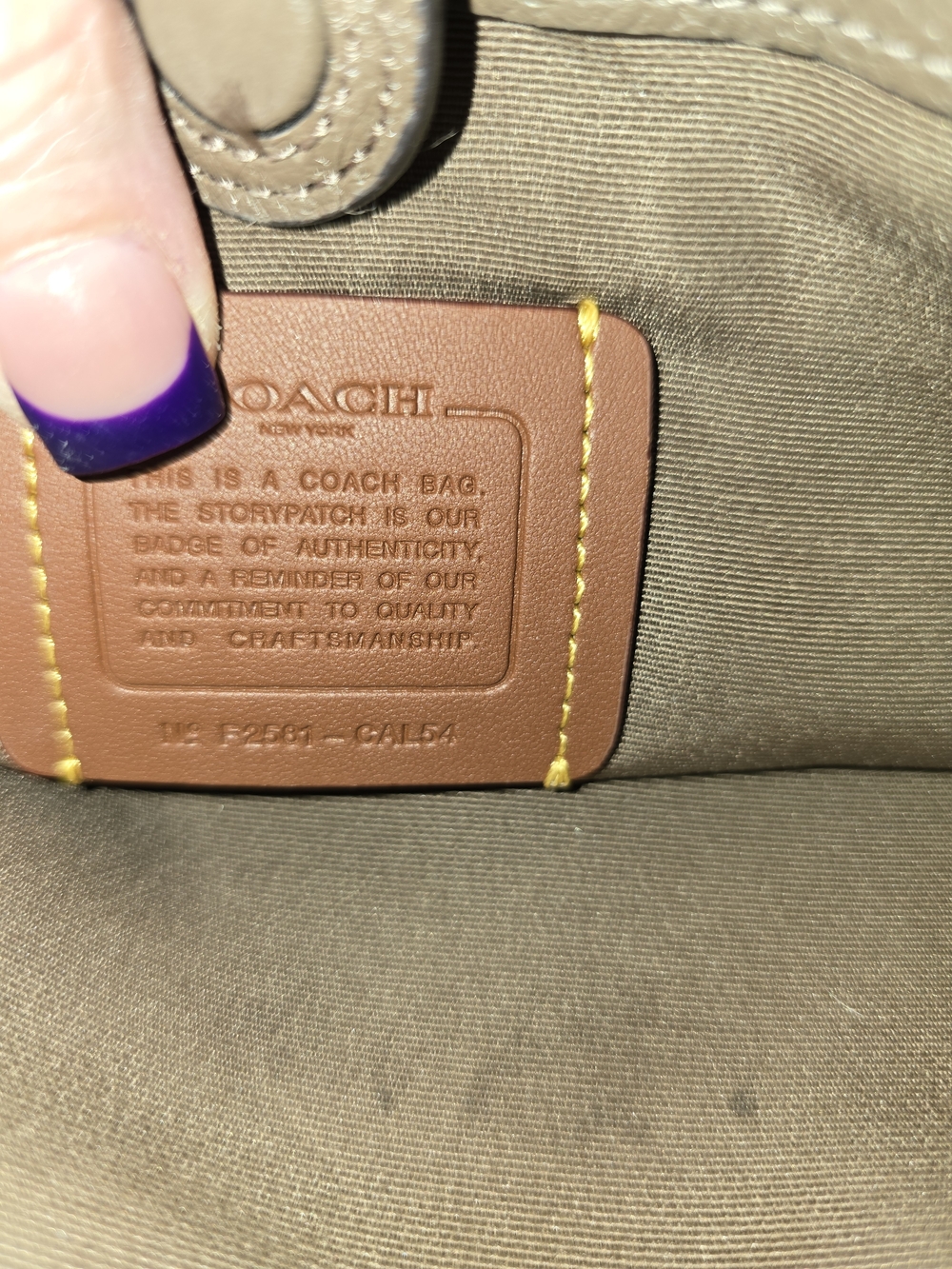 Coach Taupe Pebbled Leather Satchel with Leopard Scarf Accent - Picture 6 of 11